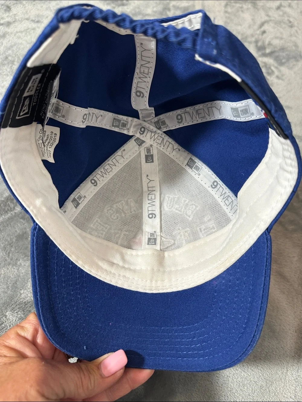 EUC New Era Toddler Baseball Cap - Royal Blue and White Lil Blue Jays Fan